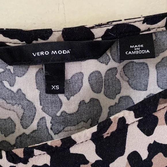 Vero Moda Leopard Print Sand Dress Size XS - Picture 6 of 12